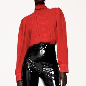 Zara Flowy Lace Detail Shirt